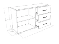 Basic Olivia komód BL méretrajz